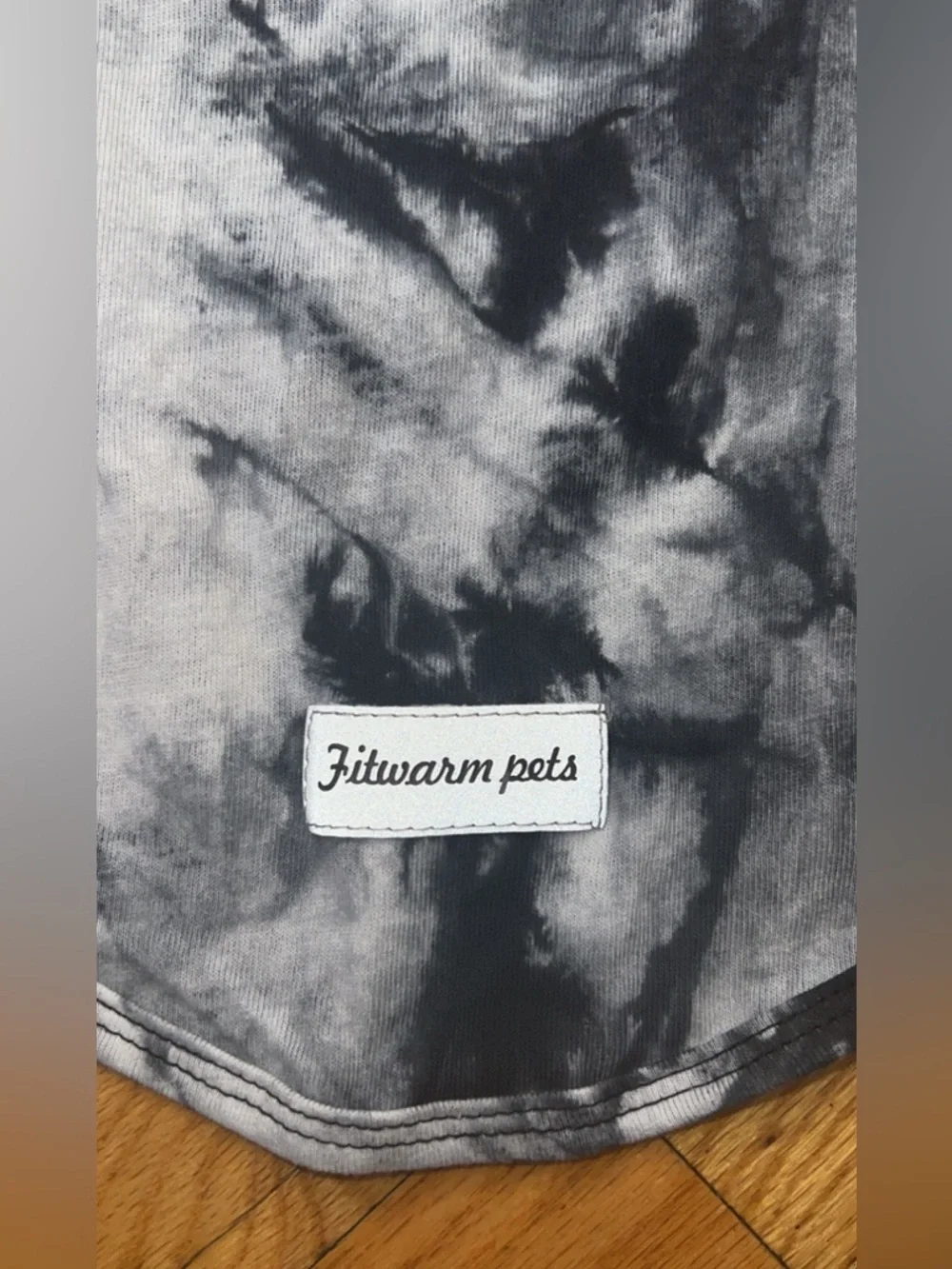 Fitwarm Gray Tie Dye Dog Shirt Size M NWT Cute Pet Apparel